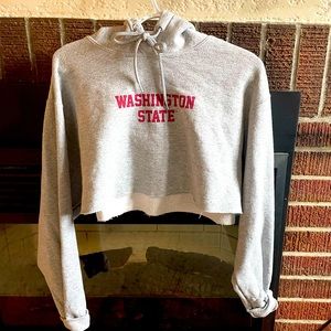 Washington State University crop hoodie